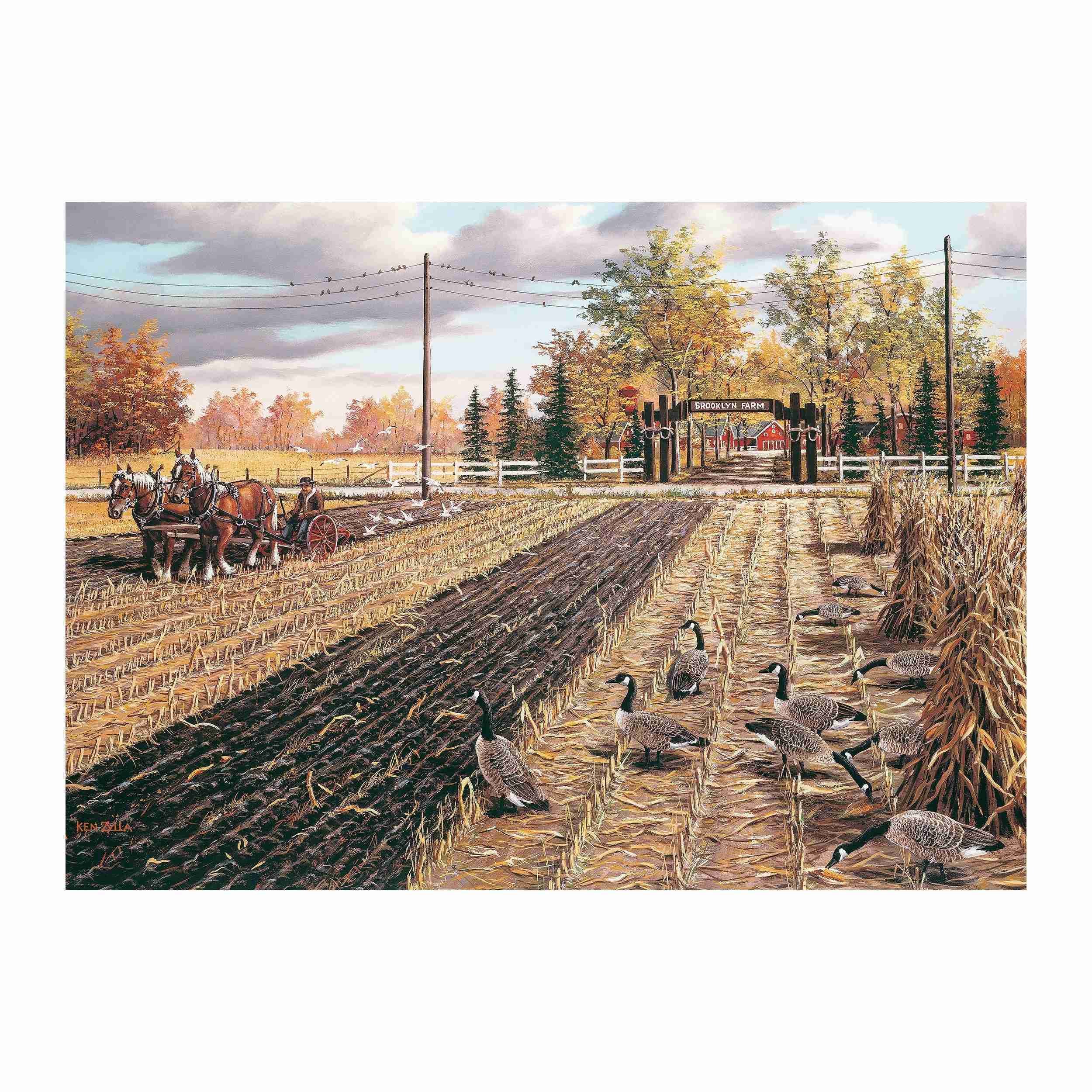 Puzzle in Tin 1000-Piece-Fall Plowing