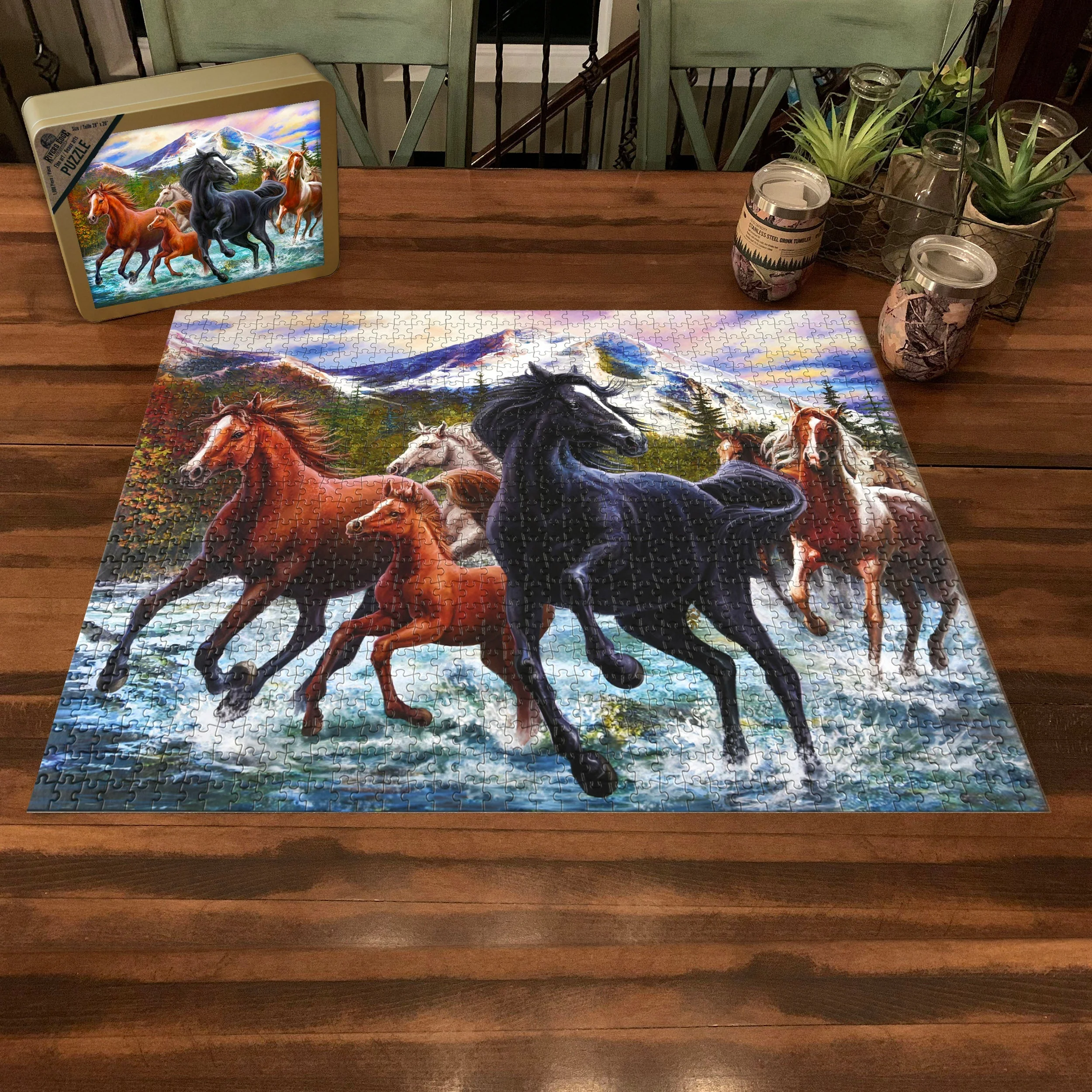 Puzzle in Tin 1000-Piece-Black Stallion Friends - Image 3