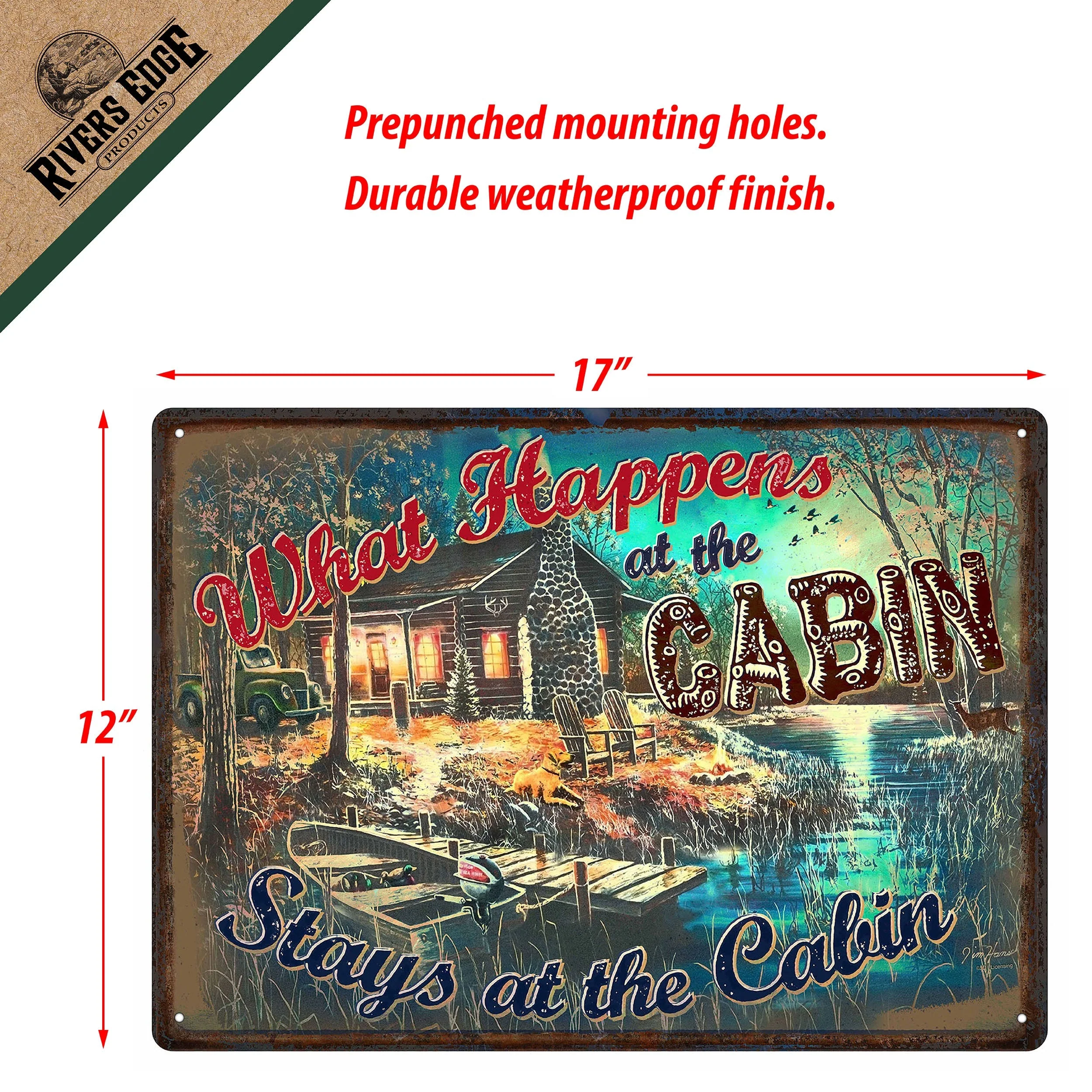Tin Sign 12in x 17in-What Happens - Image 2