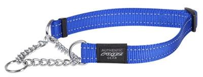 Rogz For Dogs Fanbelt Half-Slip Collar Blue - Size L - Image 1