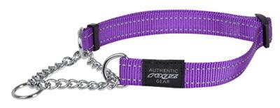 Rogz For Dogs Fanbelt Half-Slip Collar Purple - Size L - Image 1