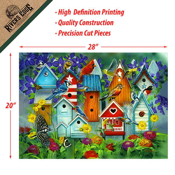 Puzzle in Tin 1000-Piece-Birdhouse Garden - Image 2