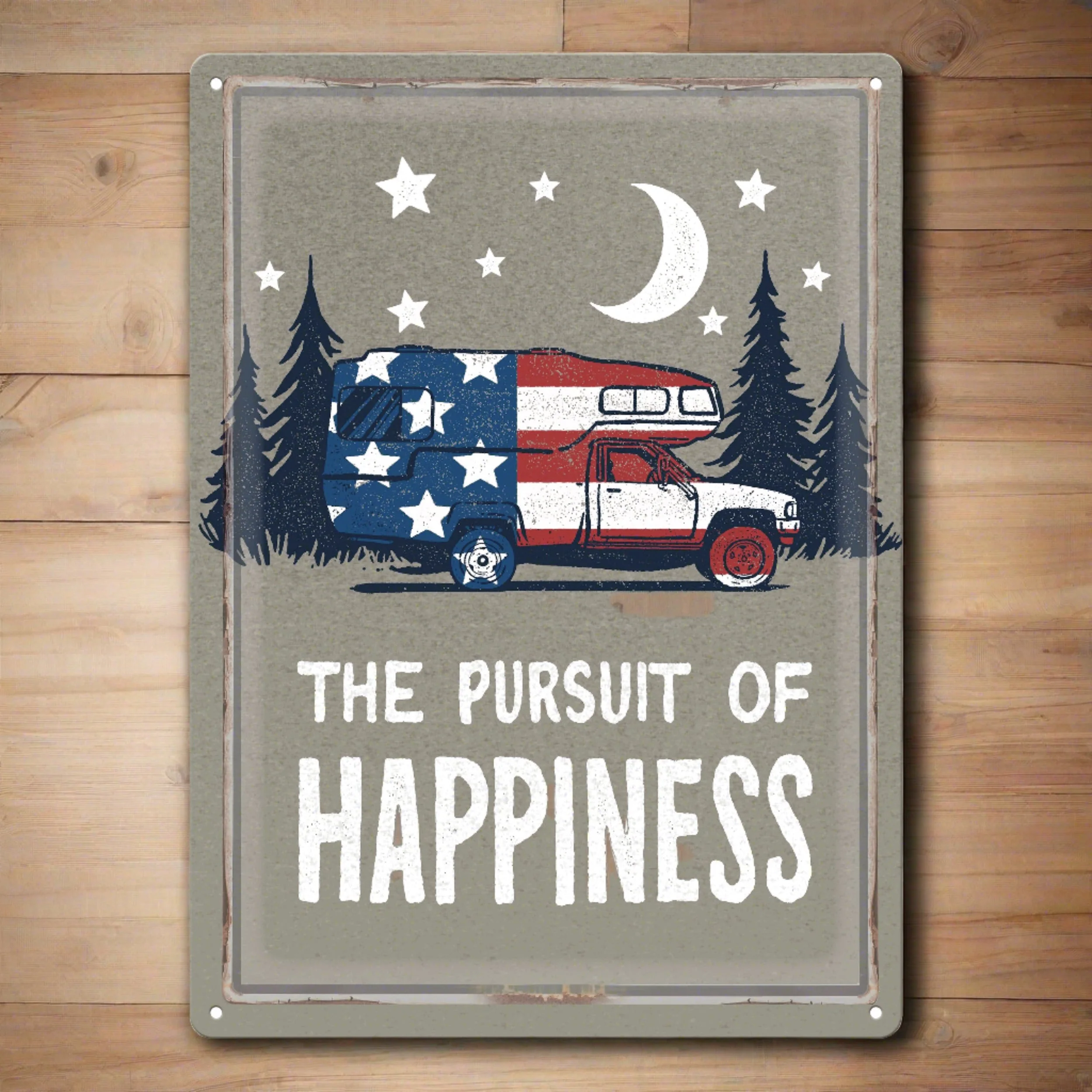 Tin Sign 12in x 17in-The Pursuit of Happiness - Image 1