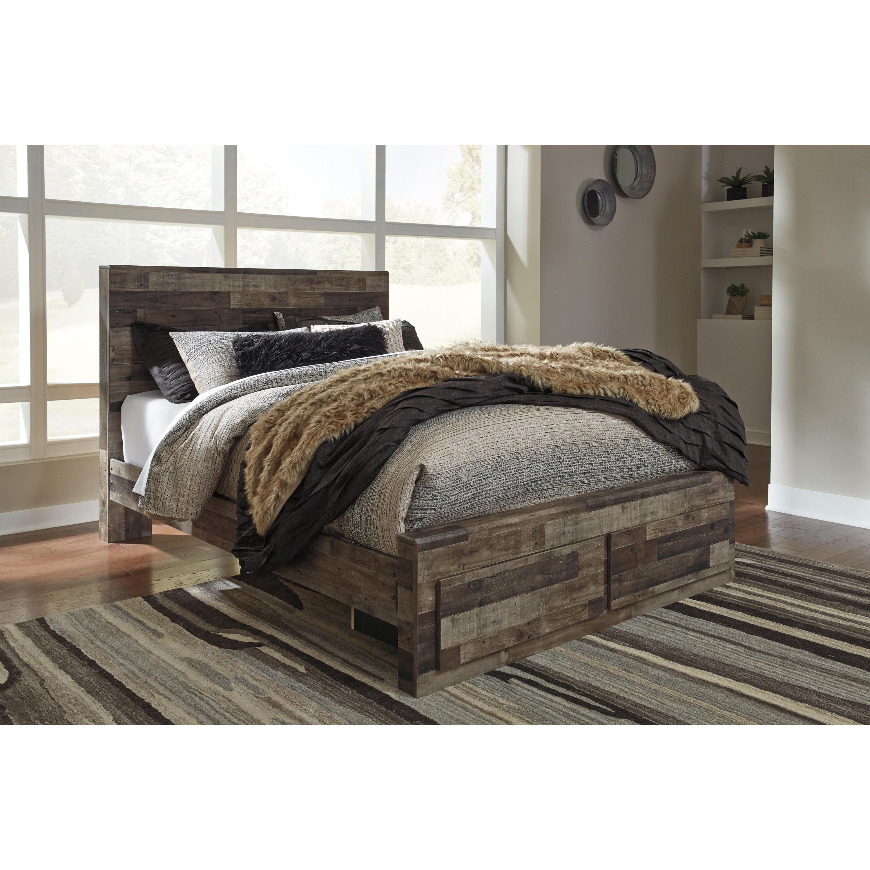 Benchcraft Derekson B200 7 pc Queen Panel Storage Bedroom Set - Image 2
