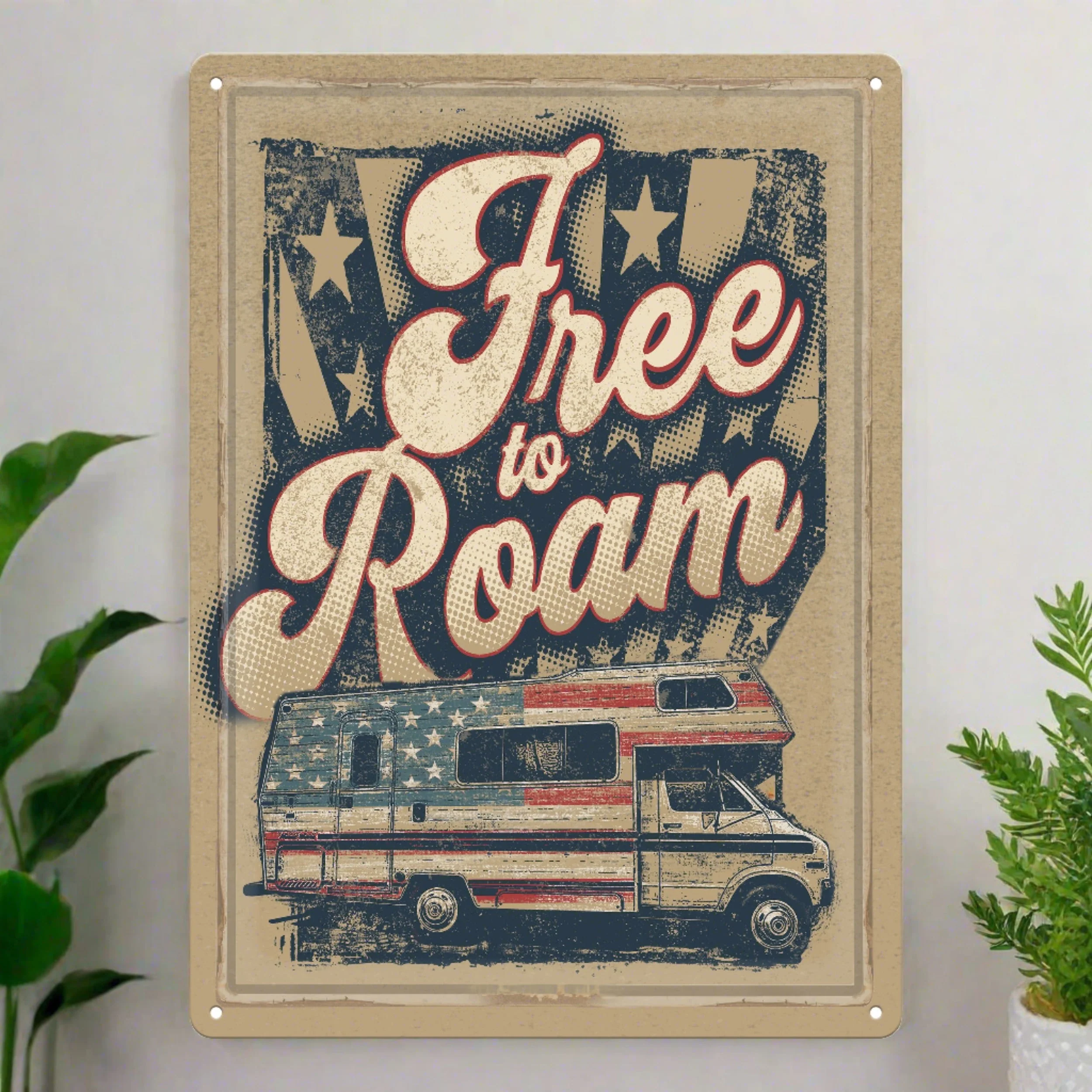 Tin Sign 12in x 17in-Free to Roam - Image 1