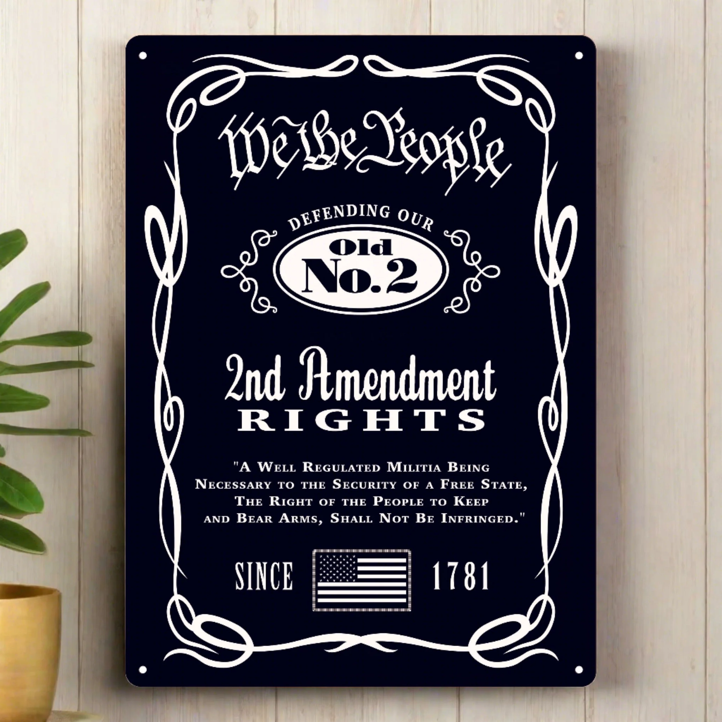 Tin Sign 12in x 17in-We the People Whiskey - Image 1