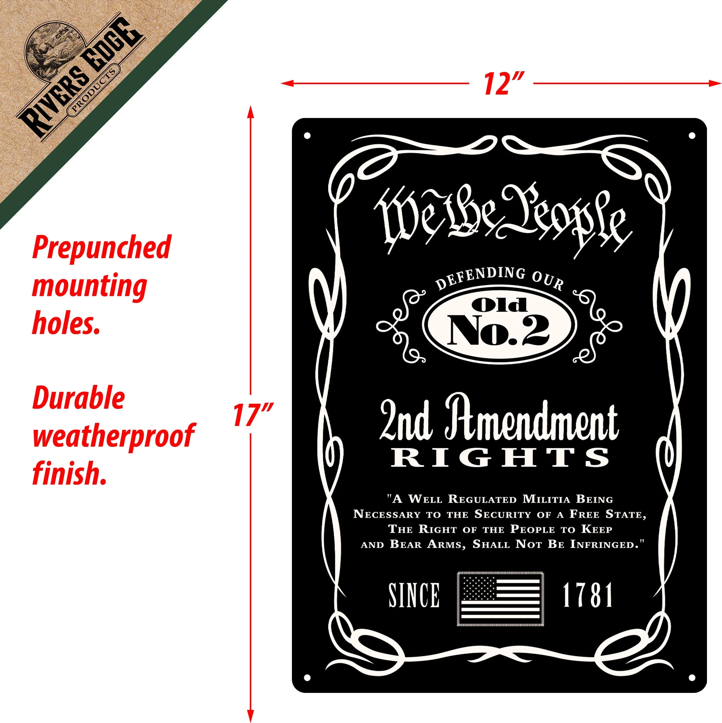 Tin Sign 12in x 17in-We the People Whiskey - Image 2