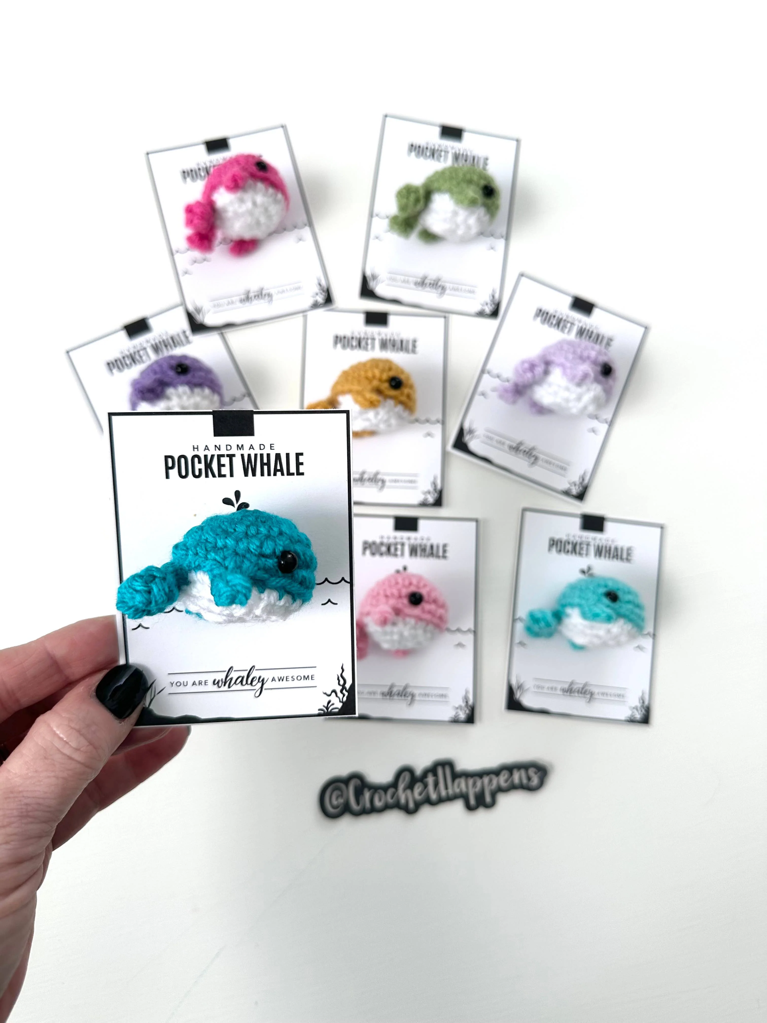 Pocket Whales – Set of 8 – Made to Order