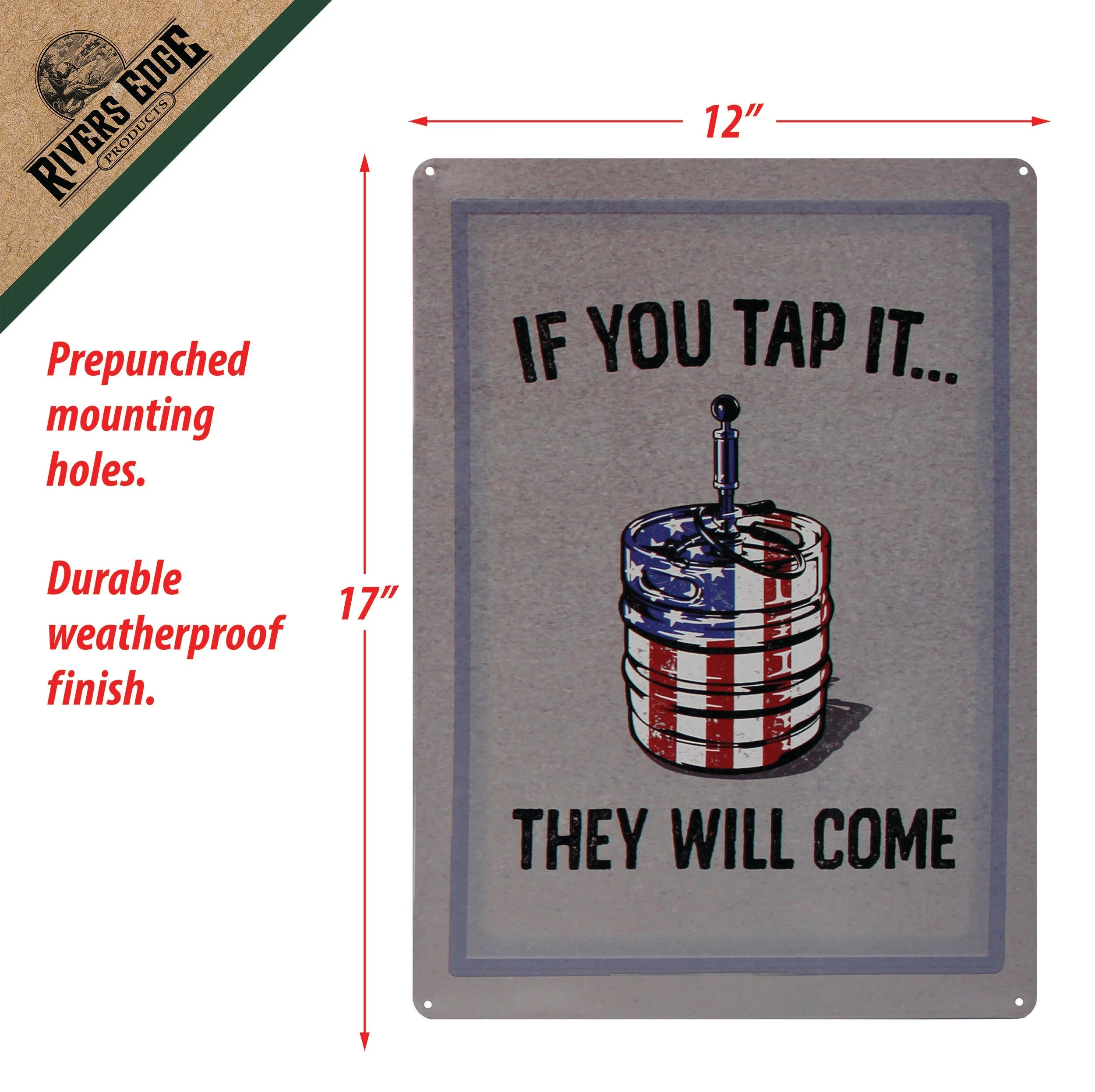 Tin Sign 12in x 17in-If You Tap It - Image 3