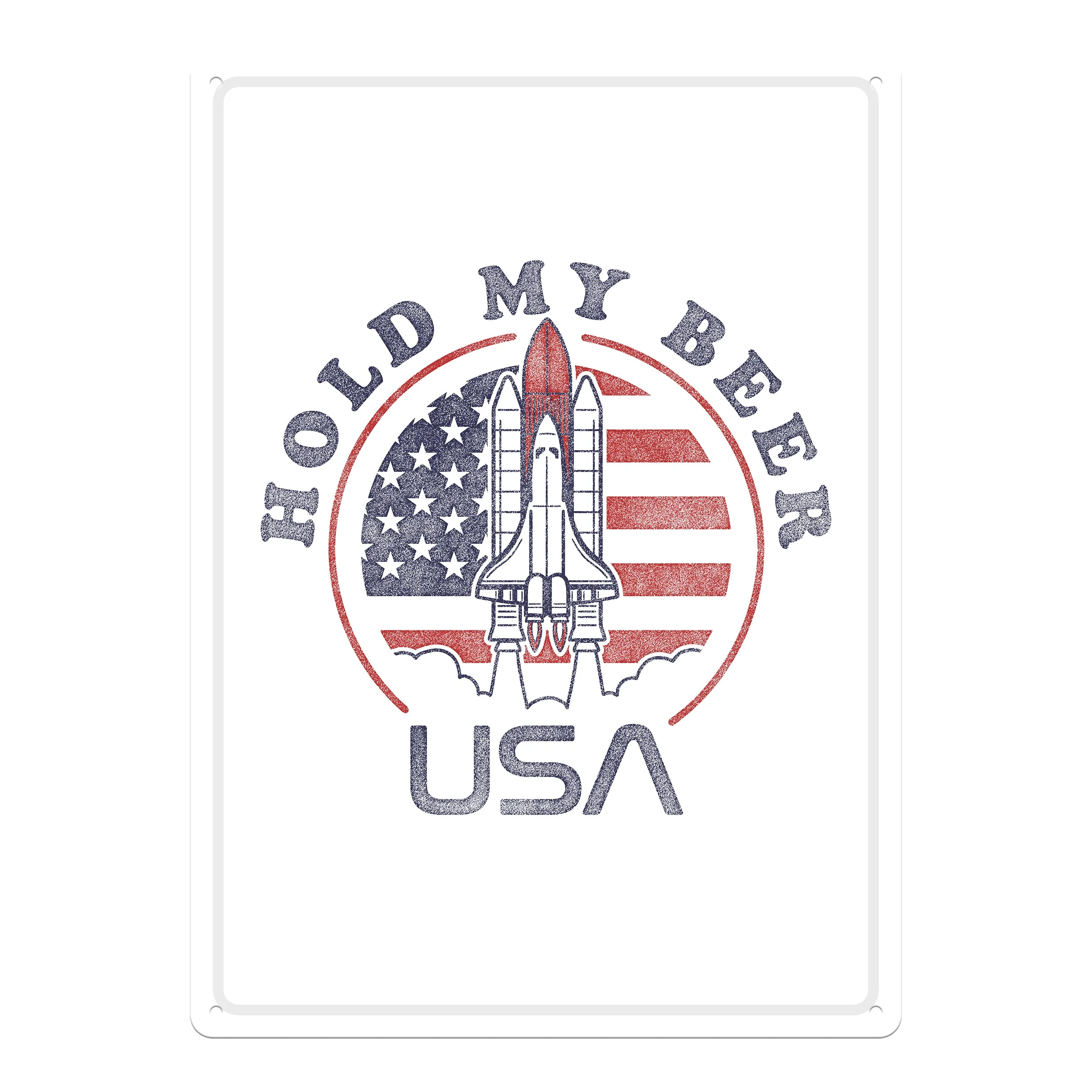 Tin Sign 12in x 17in-Hold My Beer NASA - Image 1