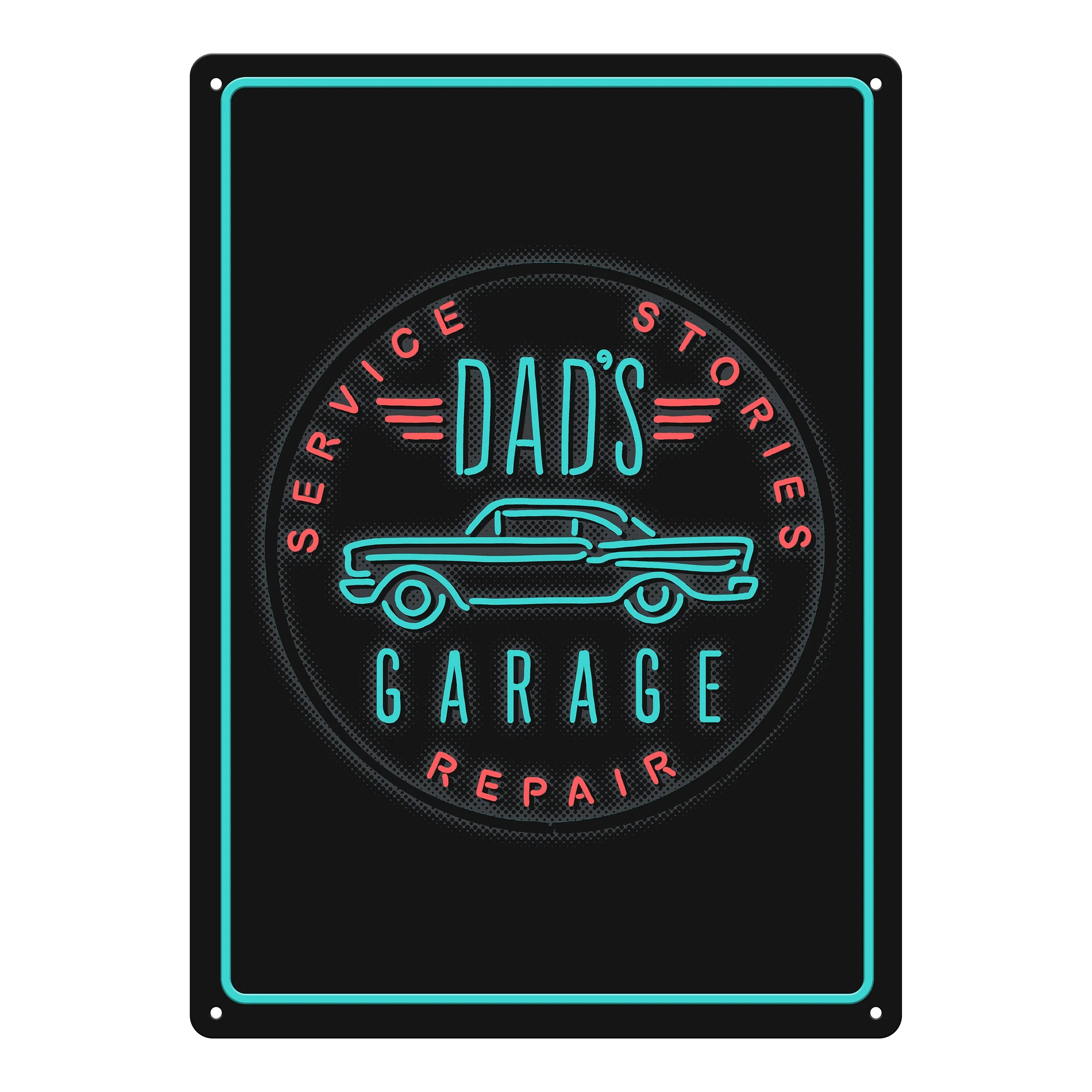 Tin Sign 12in x 17in-Dads Garage - Image 1