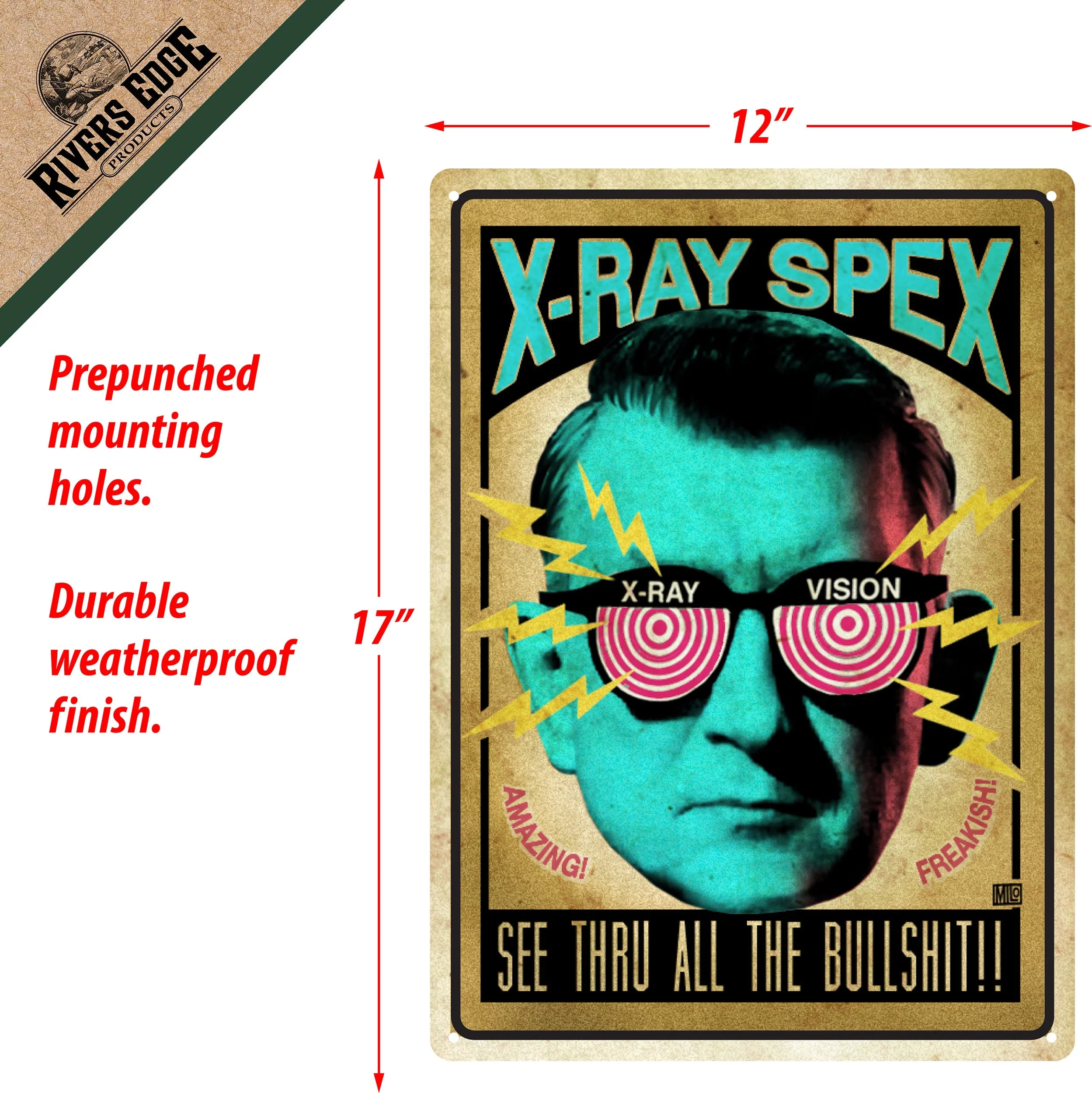 Tin Sign 12in x 17in-X-Ray Spex - Image 2