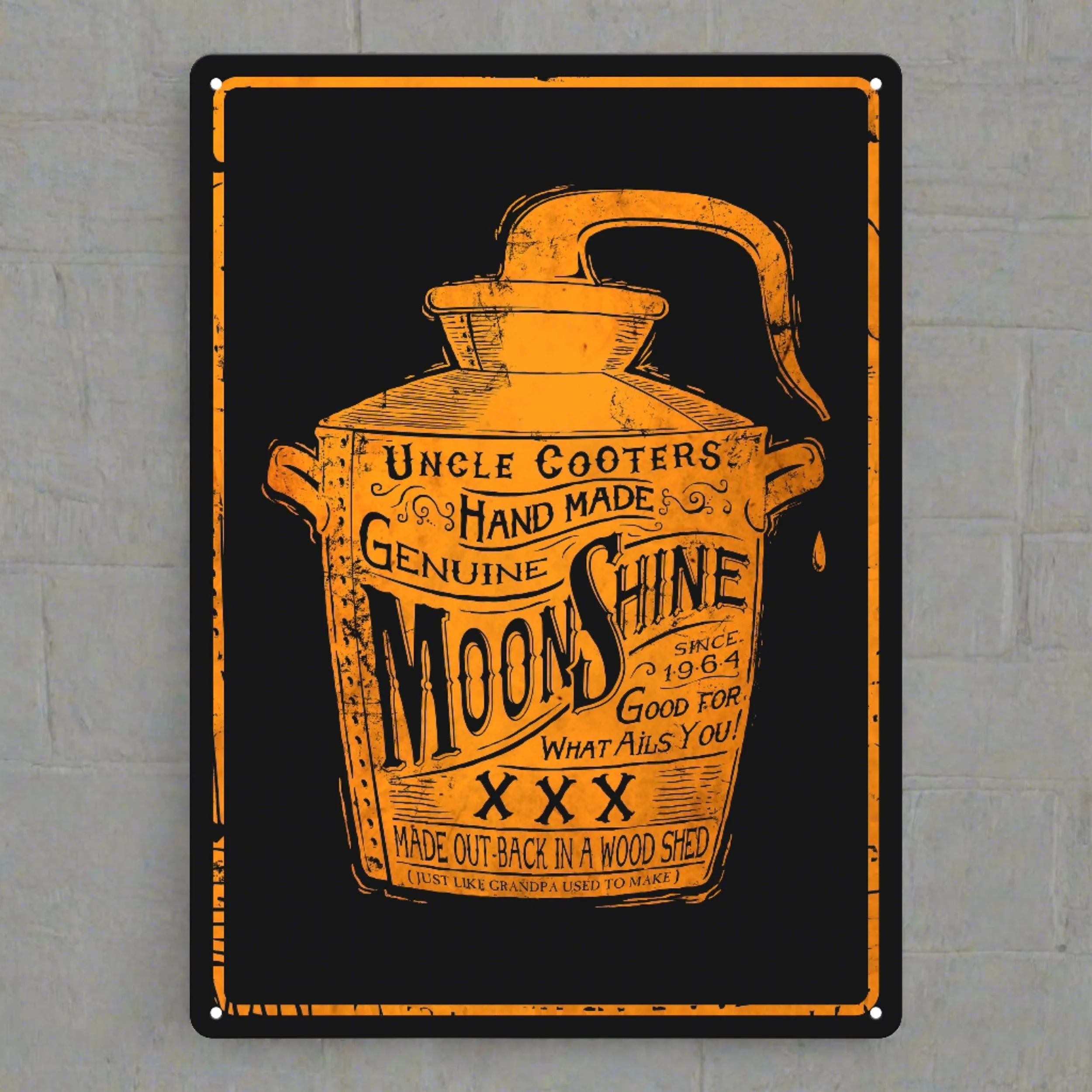 Tin Sign 12in x 17in-Moon Shine - Image 1