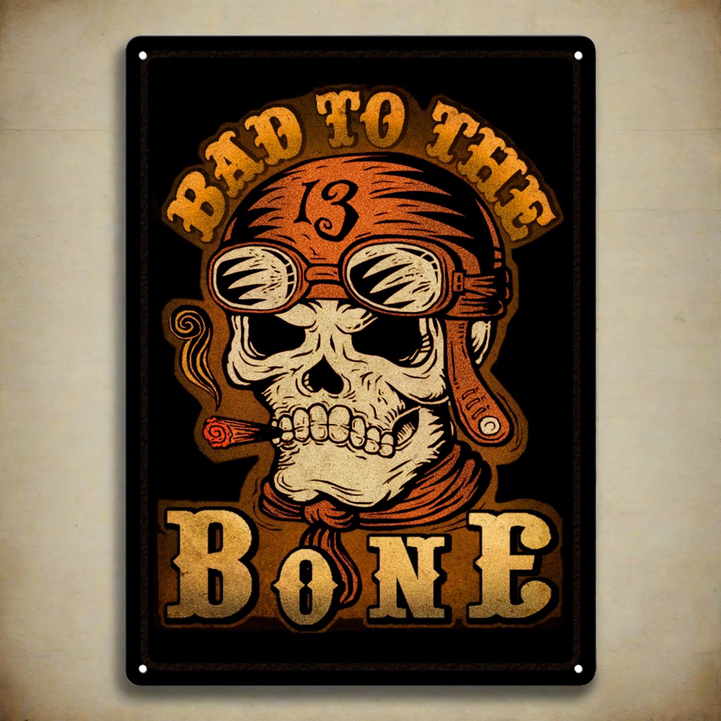 Tin Sign 12in x 17in-Bad to the Bone - Image 1