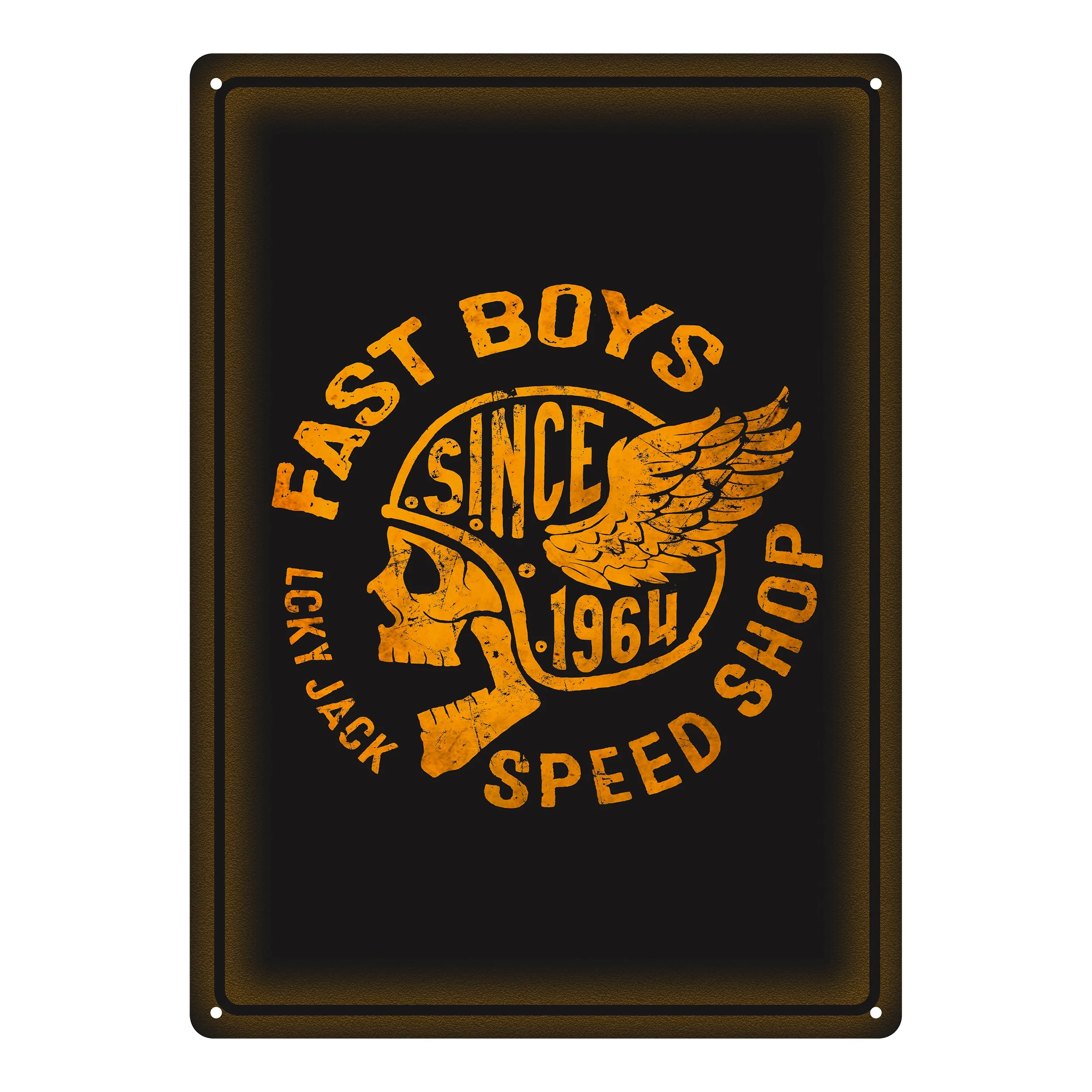 Tin Sign 12in x 17in-Fast Boys Speed Shop - Image 1
