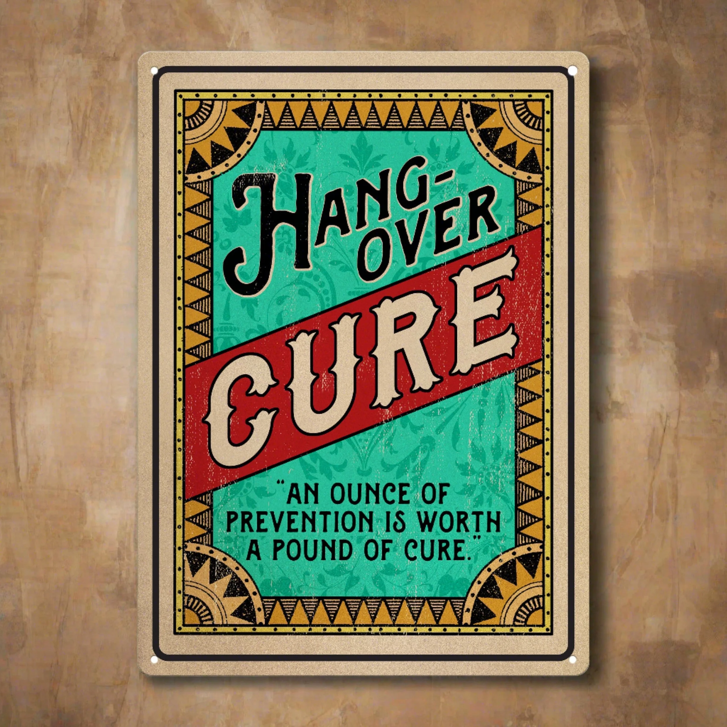 Tin Sign 12in x 17in-Hangover Cure - Image 1