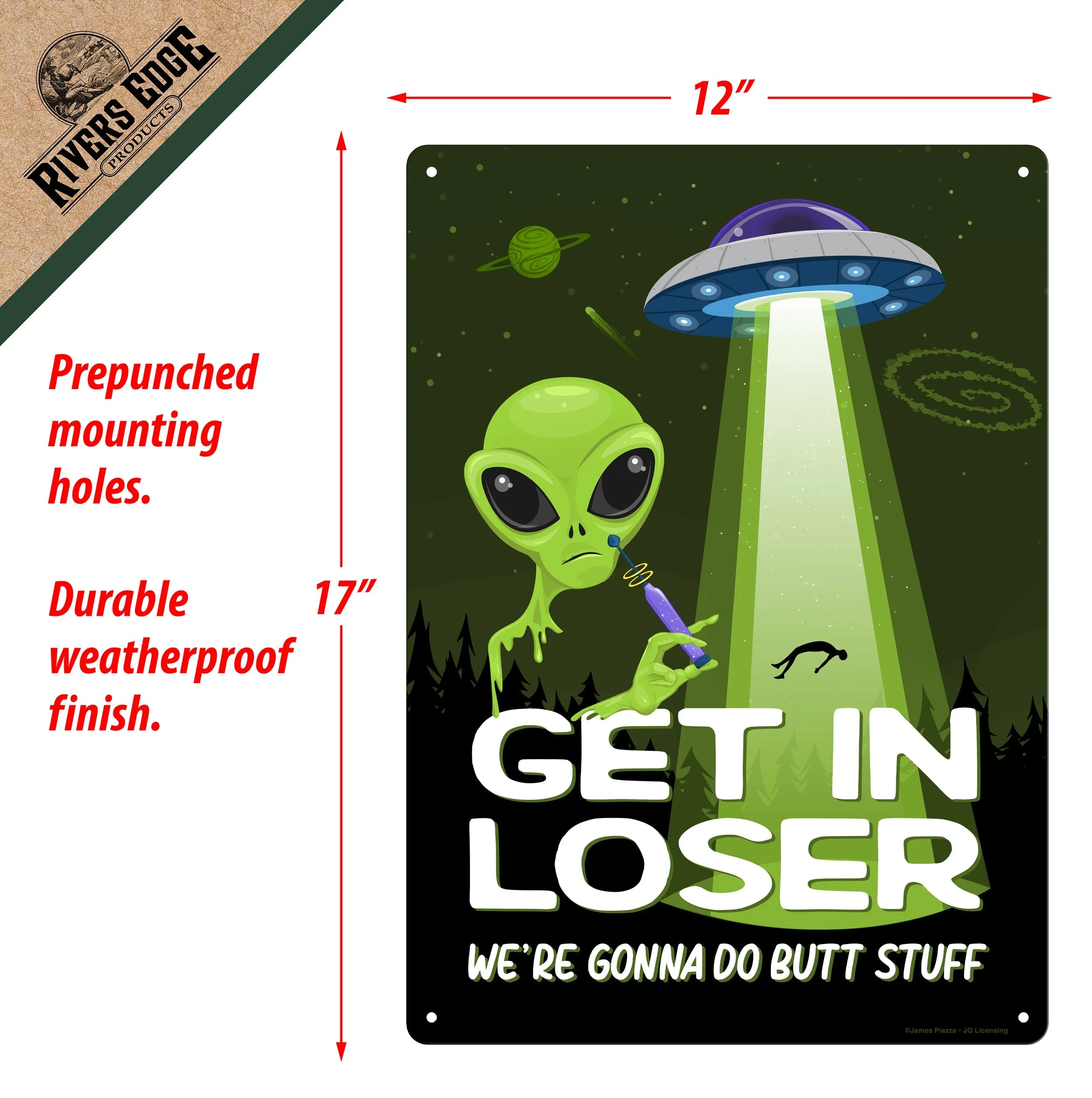 Tin Sign 12in x 17in-Butt Stuff - Image 2