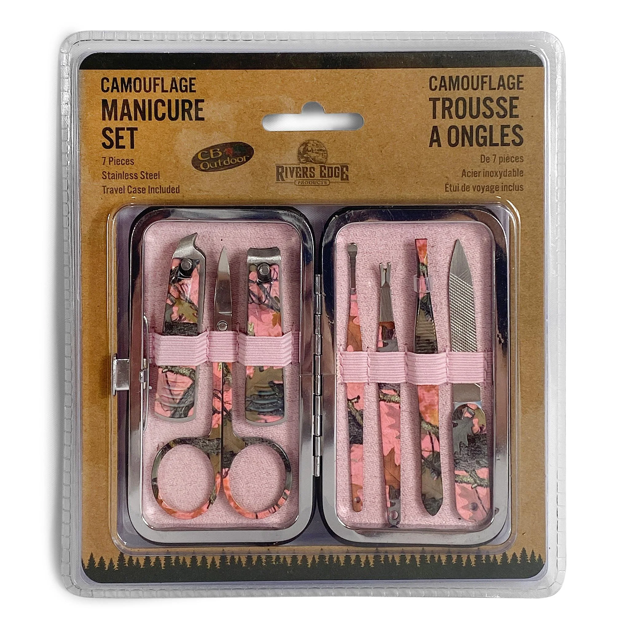 Manicure Set 7-Piece-Womans Pink Camo - Image 2