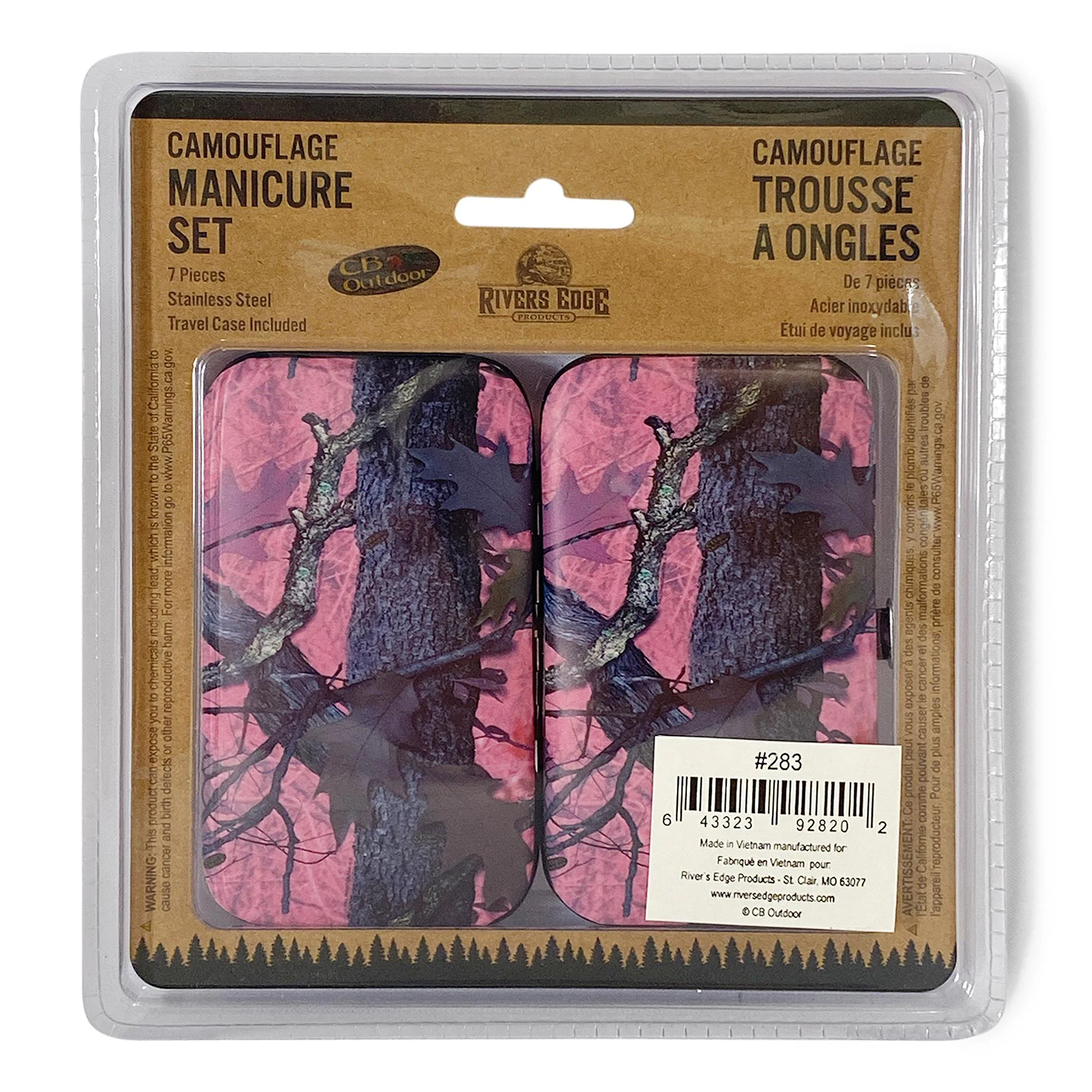 Manicure Set 7-Piece-Womans Pink Camo - Image 3