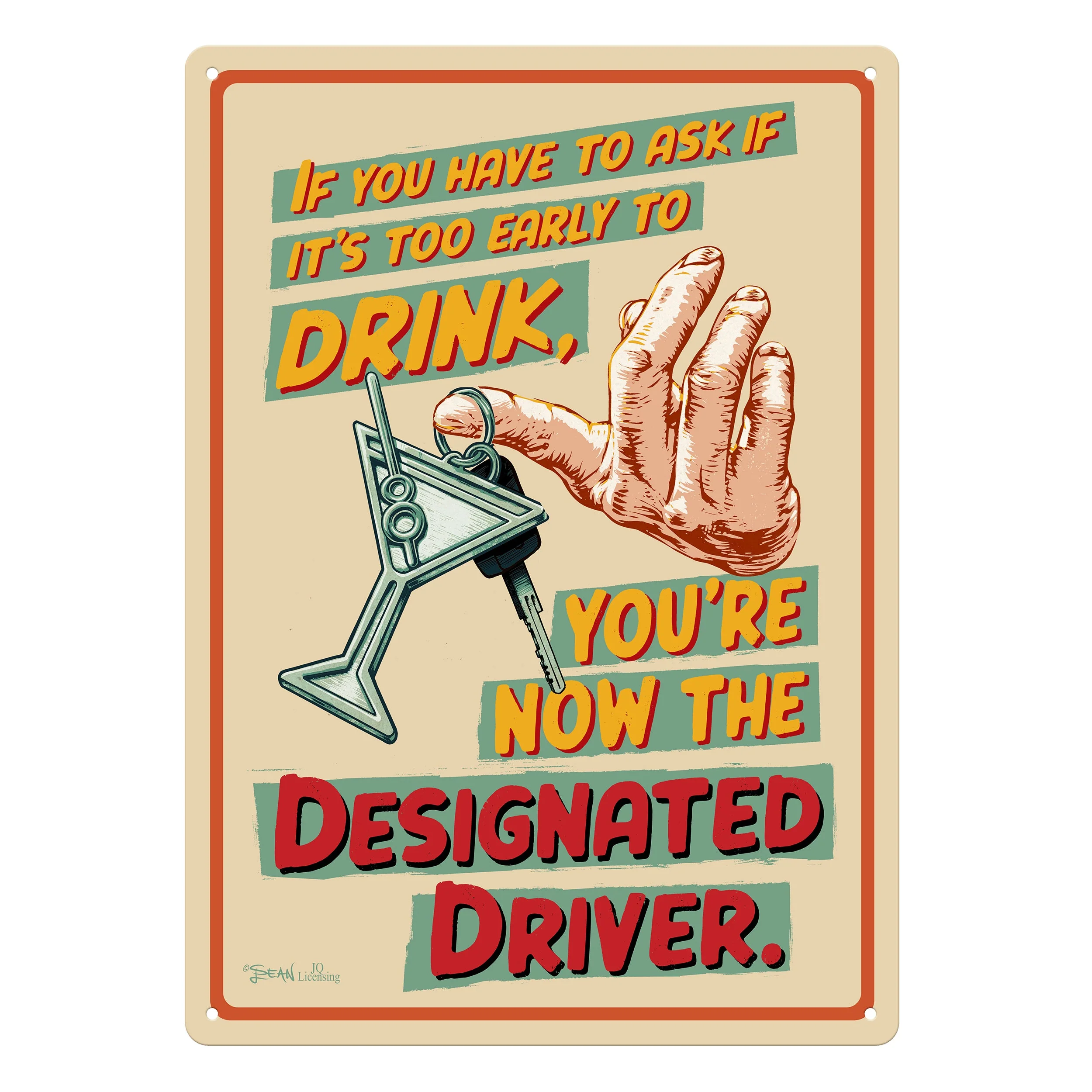 Tin Sign 12in x 17in-Designated Driver - Image 1