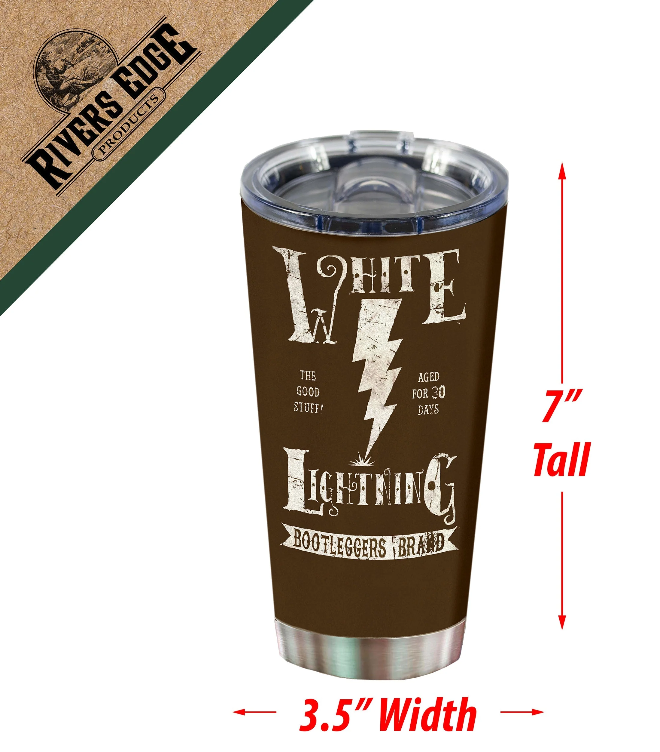 Tumbler 20oz-White Lightning - Image 2