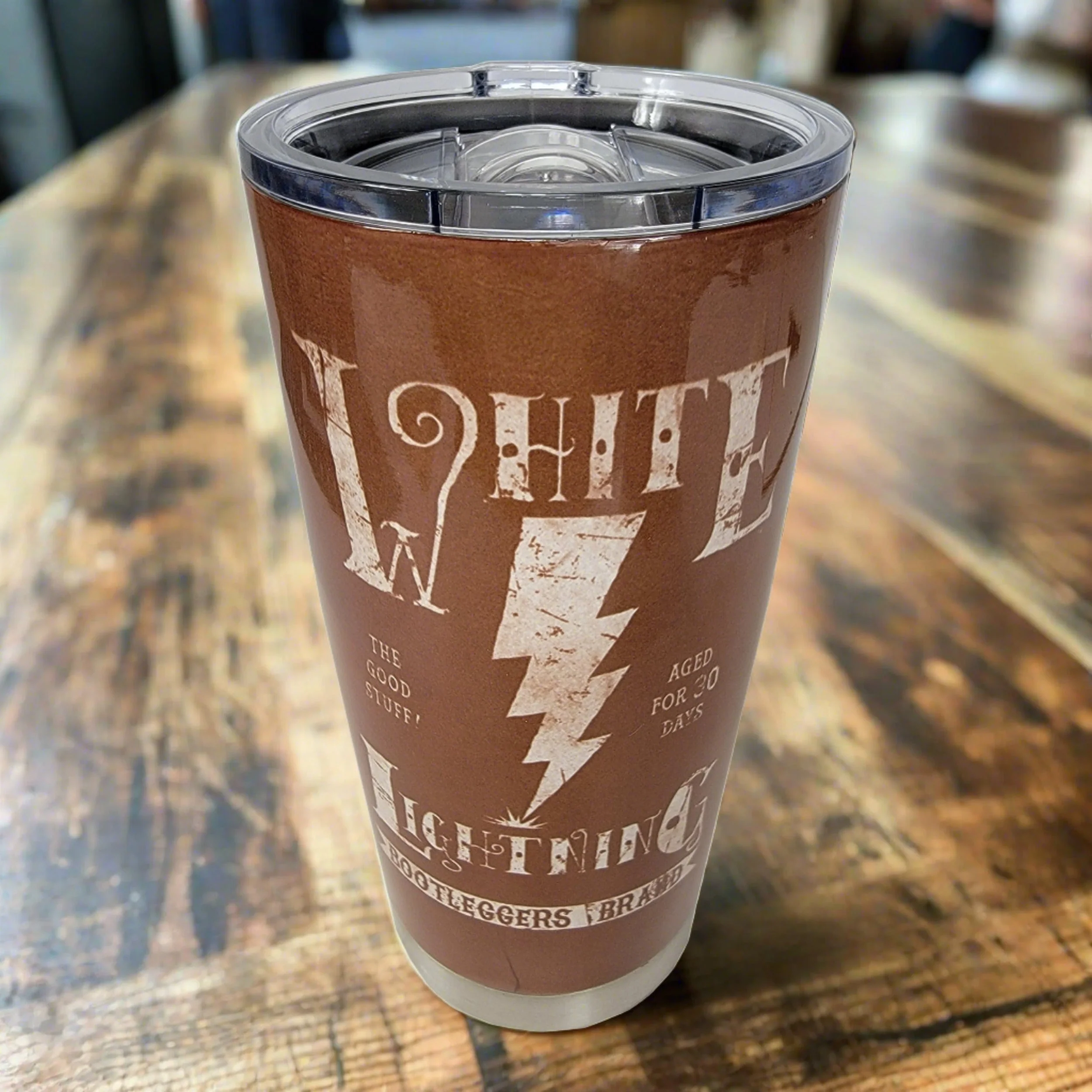 Tumbler 20oz-White Lightning - Image 1