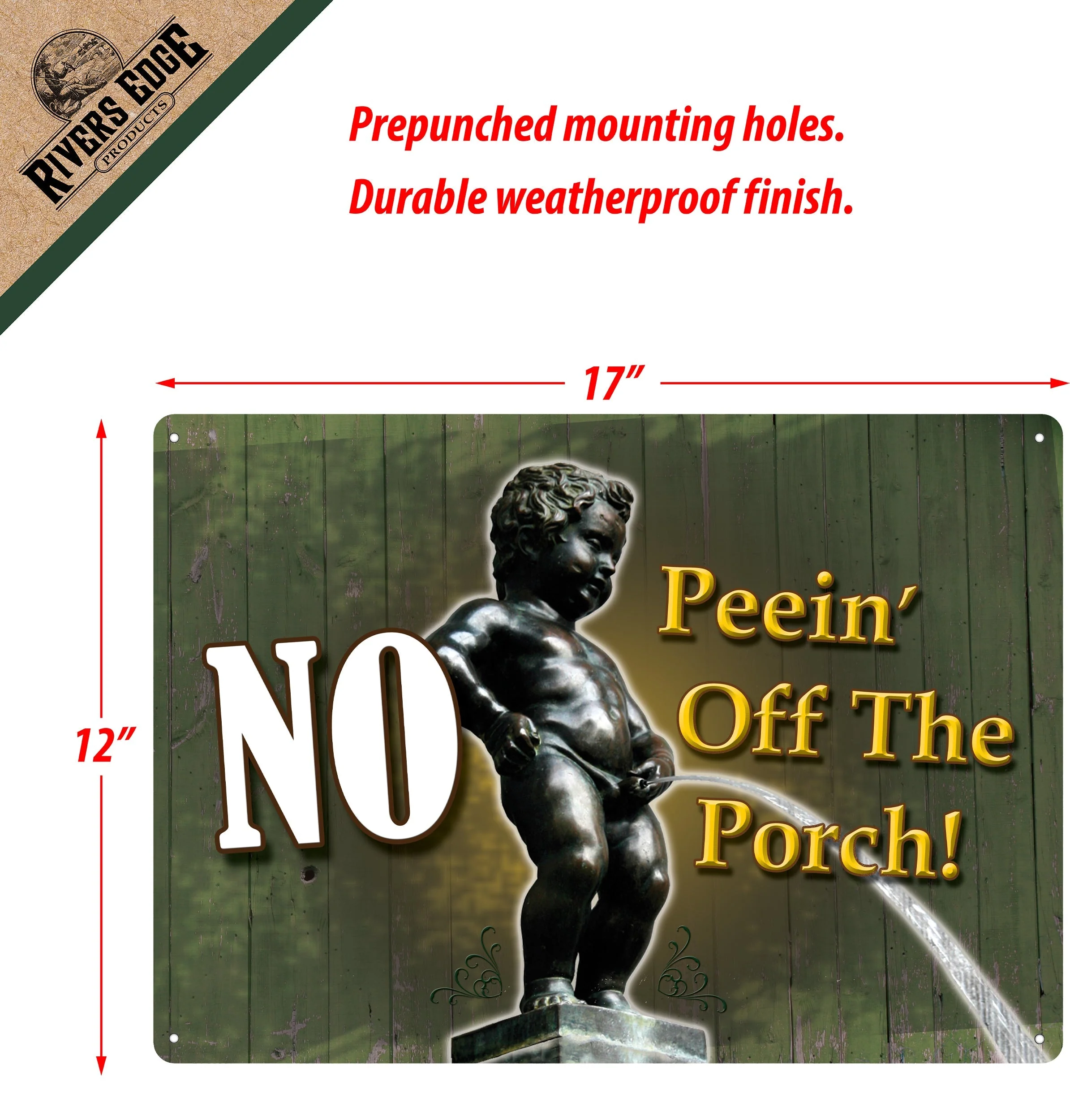 Tin Sign 12in x 17in-No Peein - Image 2