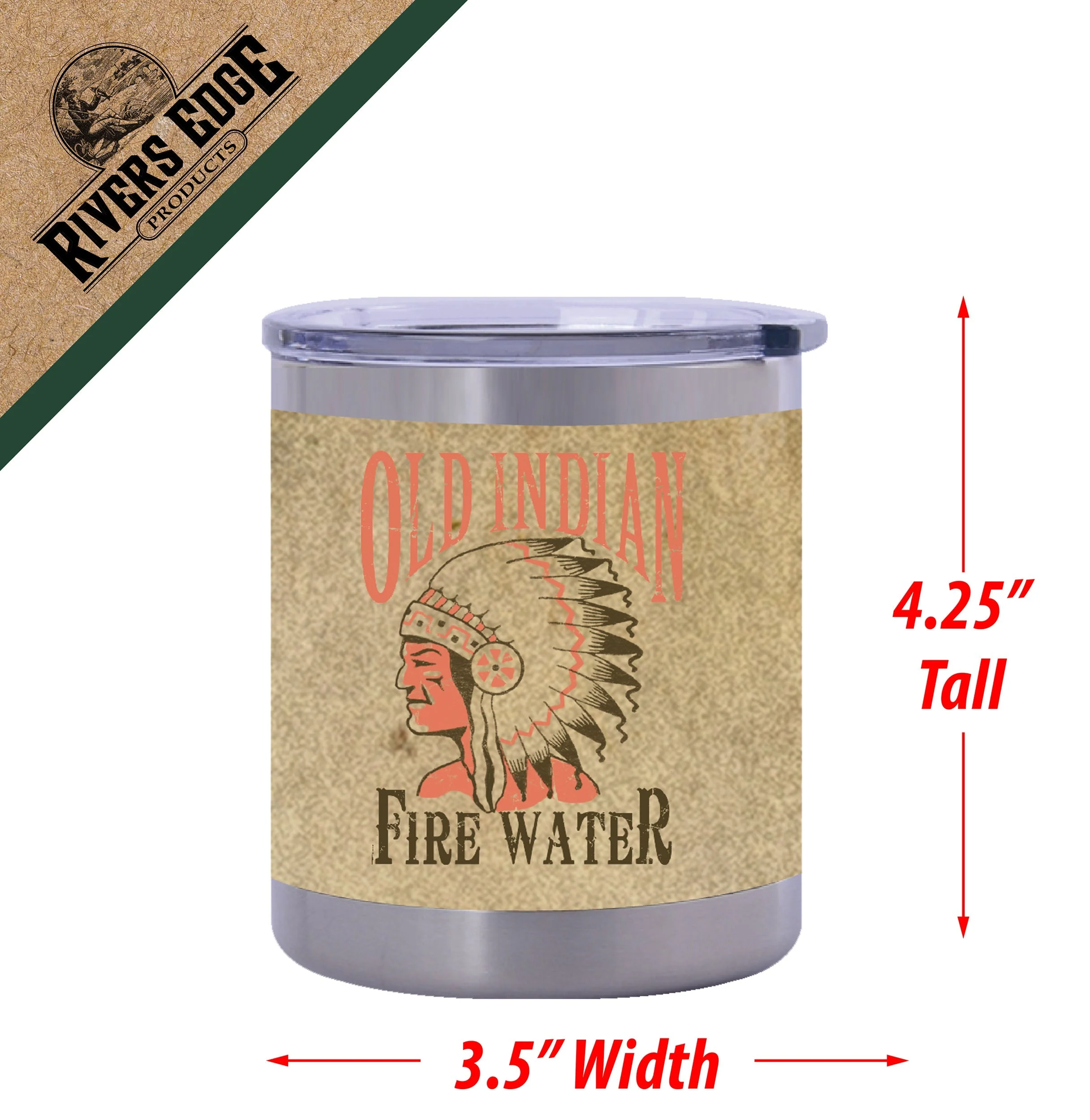 Tumbler 10oz-Old Indian Fire Water - Image 2
