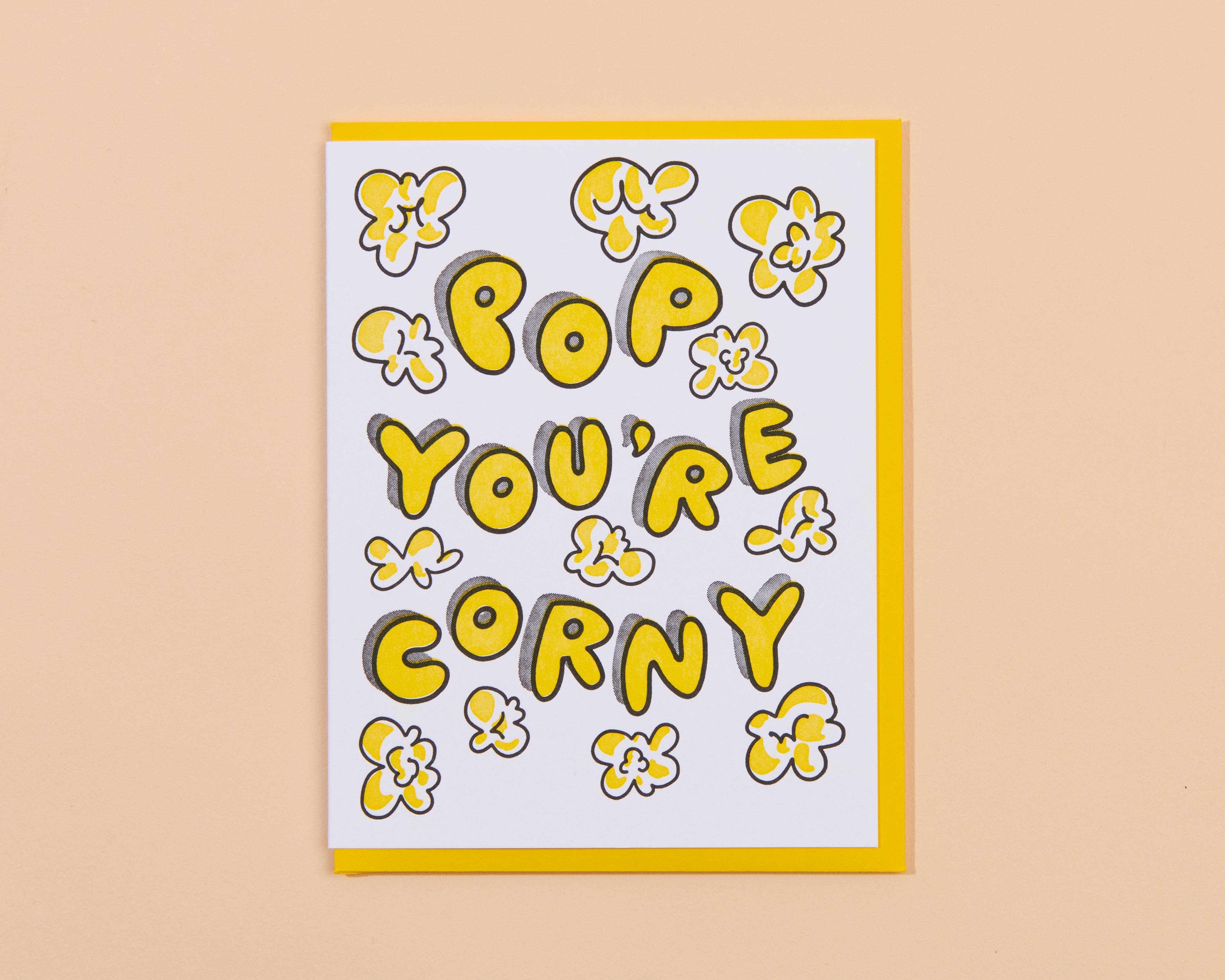 Corny Pop Letterpress Greeting Card - Father's Day - Image 1
