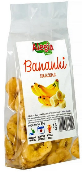 Alegia banany suszone 50g - naturalna, owocowa przekąska - Image 2