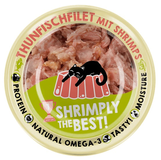 Lucky Lou Extrafood tuńczyk i krewetki w galaretce puszka 70 g - soczysty filet bez zbóż - Image 2