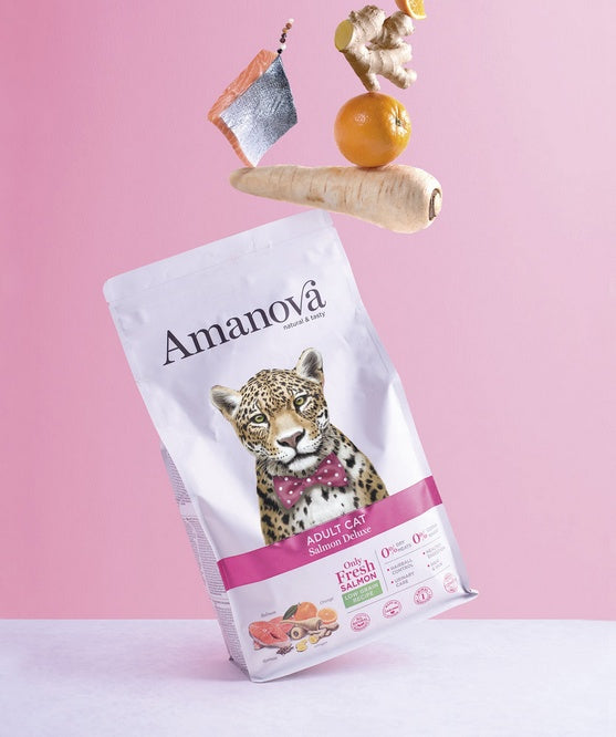 Amanova Cat Adult Salmon Deluxe - 68% świeżo przygotowanego łososia - Image 3