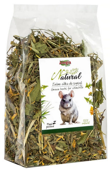 Alegia Natural zielone ziółka dla szynszyli 120g - codzienne wsparcie trawienia i odporności - Image 2