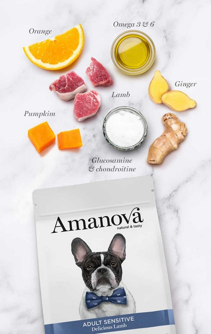 Amanova dog adult sensitive delicious lamb 10 kg - monobiałkowa jagnięcina dla wrażliwych brzuchów - Image 2