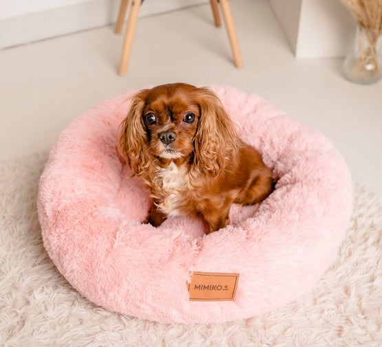 MIMIKO Pets Legowisko Shaggy okrągłe L 60cm różowe - Image 2