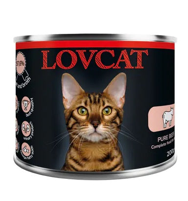 Lovcat Pure Beef puszka 200g – 100% białka zwierzęcego