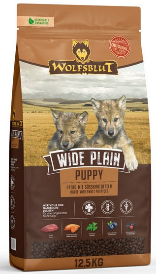 Wolfsblut wide plain puppy – naturalna karma z koniną dla szczeniąt 12,5 kg - Image 2