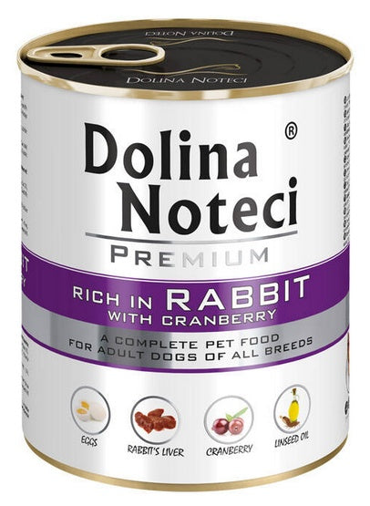 Dolina Noteci Premium Pies Królik i żurawina puszka 800g - Image 1