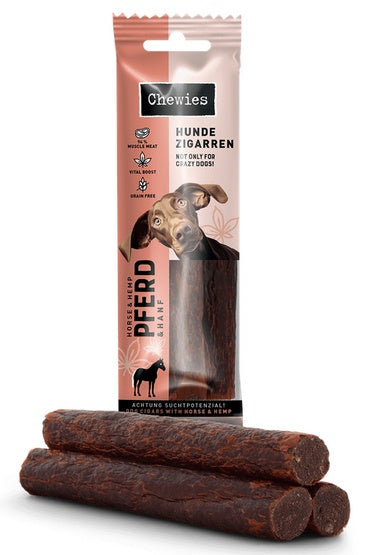 Chewies Hundezigarren Pferd & Hanf - konina & konopie 75g - Image 1