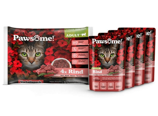 Pawsome Adult Rind - wołowina saszetki 4x85g - Image 2