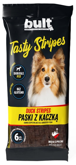 Bult Tasty Stripes paski z kaczką 6 szt - mięsna przekąska do łamania na kawałki - Image 1