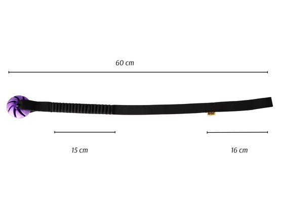 Dingo Zabawka dla psa - Szarpak Piłka z rączką bungee 6cm - Image 2