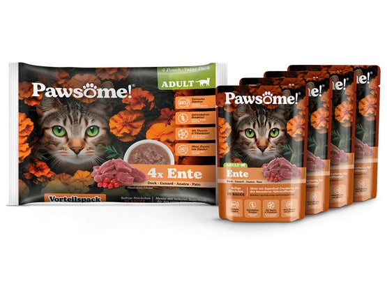 Pawsome Adult Ente - kaczka saszetki 4x85g - Image 2