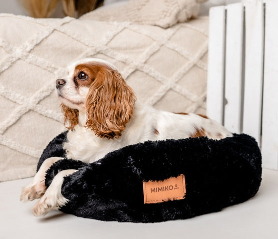 MIMIKO Pets Legowisko Shaggy okrągłe L 60cm czarne - Image 2
