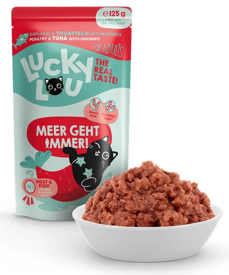 Lucky Lou Lifestage Adult Drób i tuńczyk saszetka 125g - Image 1