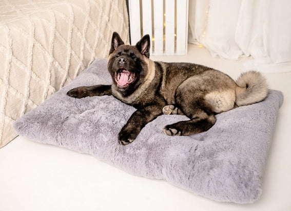 MIMIKO Pets legowisko Shaggy prostokątne XXL 115x75cm szare - antypoślizgowy spód i miękka tkanina - Image 2