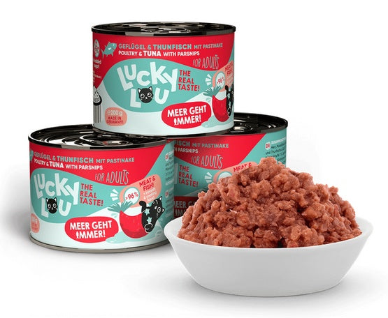 Lucky Lou Lifestage Adult Drób i tuńczyk puszka 200g - Image 2