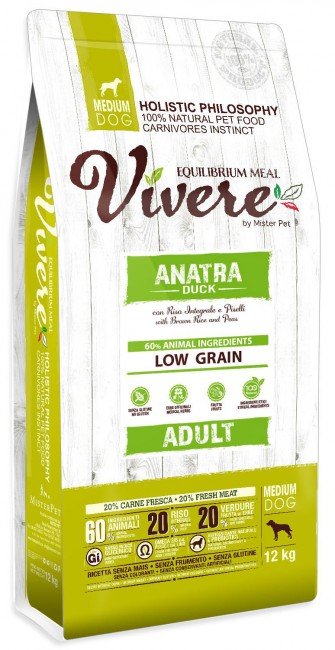 Vivere dog medium adult duck – monobiałkowa karma z kaczką 3kg
