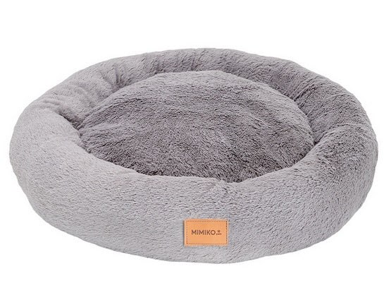 MIMIKO Pets Legowisko Shaggy okrągłe XL 75cm szare - Image 1
