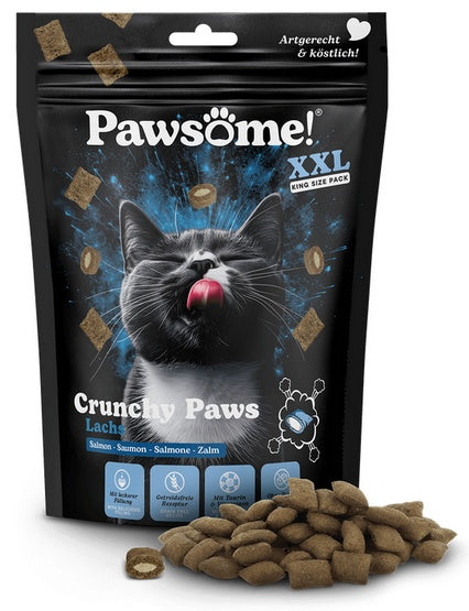 Pawsome Crunchy Paws Łosoś 150g - chrupiące bezzbożowe przysmaki z tauryną - Image 1